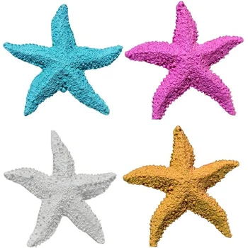 8Pcs Viduržemio jūros Dekoravimas Style Dervos Žvaigždė Jūrų Namuose Žuvų Bako Apdailos Mini Žvaigždė