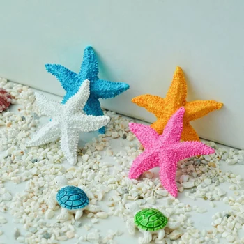 8Pcs Viduržemio jūros Dekoravimas Style Dervos Žvaigždė Jūrų Namuose Žuvų Bako Apdailos Mini Žvaigždė