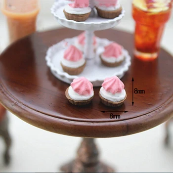 9pcs Molio Pyrago Užkandis Modeliavimas Desertas Maisto Modelį, Žaislai 1/12 Miniatiūriniai Lėlių Priedai, Mini Doll House Dekoro