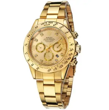 A0044 NAUJAS Hot aukštos kokybės Rolex - Vyrai Moterų Kvarciniai Laikrodžių Mados Dovanų Aukso Atsitiktinis Vandeniui Laikrodžiai 6854 Užsakymus