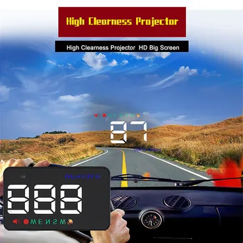 A5 3.5 colių HUD Head-Up Display Automobilių Stiliaus Hud Ekranas prekinis, galinis Stiklo Projektorius Signalizacijos Sistemos Universalus Auto