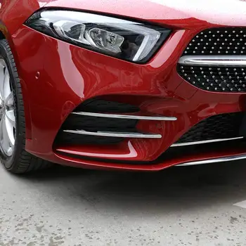 ABS Chrome/Raudona Automobilio Priekinį Žibintą Apdailos Juostelės Apdaila Mercedes Benz A Klasės A180 A200 W177 2019