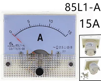 AC Analoginis Matuoklis Skydelis 15A AMP Dabartinės Ampermetrus 85L1 0-15A Indikatorius