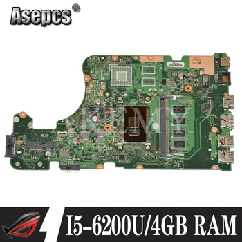 AKEMY X555UA originalus mainboard Asus X555UJ X555UF X555UQ X555UB X555U F555U A555U i5-6200/6198U 4GB RAM Laptop plokštė