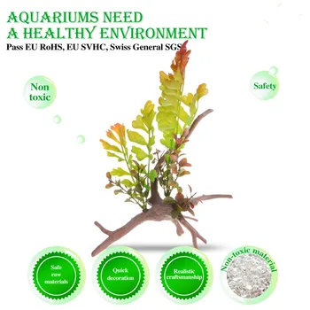 Akvariumas Imituoti Medžio Šaknų Plastikiniai Augalai, Akvariumo Žuvų Bakas Dervos Ornamentu Povandeninis Acuarios Medžio Šaknis Augalų Apdaila