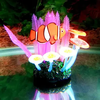 Akvariumas Kraštovaizdžio Amatų Žuvų Bakas Modeliavimas Minkštas Paparčio Lapų Klounas Žuvis Ornamentu Mažųjų Kraštovaizdžio
