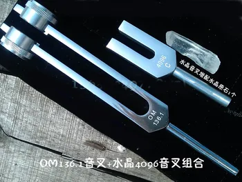 Aliuminio lydinys OM136.1 chakra paieška šakutės ir 4096Hz kristalų paieška šakutės 2vnt nustatyti nemokamas pristatymas