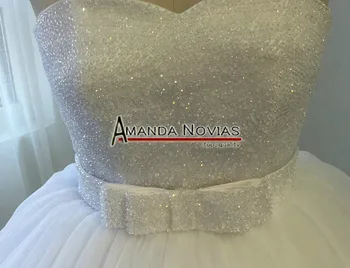 Amanda Novias Užsakymą Balta Brangioji Vestuvių Stebėjimo Princesė Kamuolys Suknelė