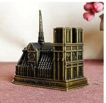 Amatų aukso Lydinių Notre Dame DE Paris modelis metalo amatų dovana, meile, jūsų 