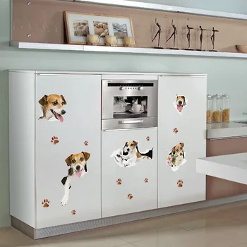 Animacinių filmų mielas šuo Letena spausdinti gyvūnų sienų lipdukai vaikų kambario PVC virtuvės šaldytuvas dekoratyviniai lipdukai darželio Dekoras