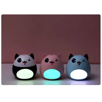 Animacinių filmų USB Drėkintuvas su LED Nakties Šviesos Mielas Lokys Formos Veido Šilumos Purkštuvas 200mL Vandens Bakas Rūko Maker Namų 450mA