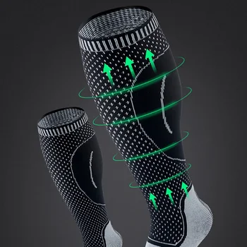 Anti-slydimo Silikono Kojos atrama Fitneso Rankovės Padengti Ilgai Kvėpuojantis Megzti Kulkšnies Suspaudimo Raštas Sportwear