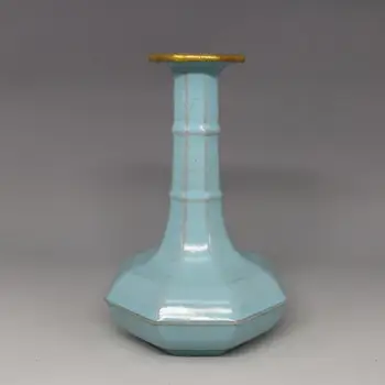 Antikvariniai SongDynasty porceliano vaza,Ru krosnies paauksuota sidabrinė butelis 2,ranka raižyti amatai /surinkimo ir puošmena,Nemokamas pristatymas