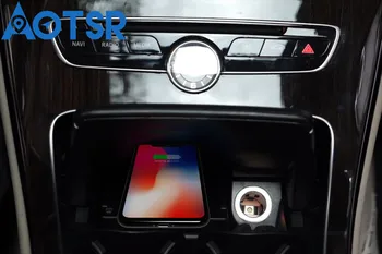 Aotsr QI Bevielio Automobilinis Įkroviklis Benz C-Series /GLC-2019 Greitai Belaidžio Įkrovimo Automobilinis Telefono Laikiklis iPhone Samsung 
