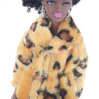 Apranga Flanelė Leopard Gyvūnų modelio suknelė Už Lėlės Rankų darbo Lėlės, Drabužiai, Suknelės
