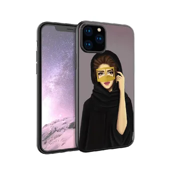 Arabų Hijab Merginos, Musulmonų ir Islamo Telefono Dangtelį iPhone 12 Pro Max X XS XR Max 7 8 7Plus 8Plus 6S SE Minkšto Silikono Atveju