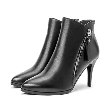 ASUMER 2020 NAUJAS ATVYKTI suaugusiųjų batai moterims aukštos kokybės natūralios odos batai nurodė, plonas kojų kulnai rudens batai