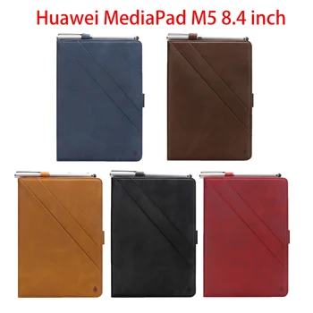 Atveju, Huawei MediaPad M5 8.4 colių SHT-W09 SHT-AL09 Padengti PU Odos Apversti Planšetinio kompiuterio Dangtelis Stovėti Huawei M5 8.4 colių Atveju Funda