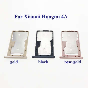 Aukso / Rose gold/ black Naujas Xiaomi Redmi 4A Hongmi 4A SIM Kortelės Lizdo Plokštelės Laikiklį, Adapteris, atsarginės Dalys