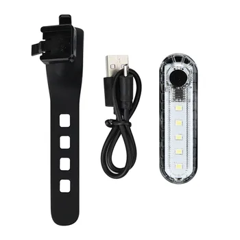 Aukštos Kokybės Dviračių LED Žibintuvėlis Žibintų USB Įkrovimo Dviratį Dviratį Dviračiu, 4 Režimai 5 LED Priekiniai Galiniai Šviesos Lempos 911