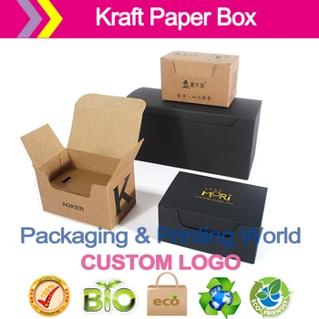 Aukštos kokybės Kraft popieriaus dovanų dėžutė pakuotės Papuošalai pakuotės kartoninė dėžutė rankų darbo dėžutės