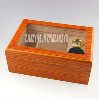 Aukštos kokybės Medinės Cigarų Dėžutė Didelės Talpos Drėkinimo Dėžutė Cigarų Humidoras Skaidraus Stiklo Cigarų Laikymo Dėžutė Karšto Pardavimo