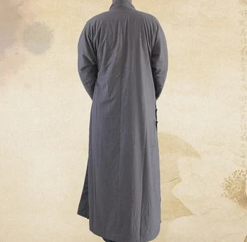 Aukštos kokybės pilka vienuoliai žiemą šilta medvilnė kailio vilnos robebuddhist suknelė abbotmeditation Nustatyti kovos menų drabužiai vienodi