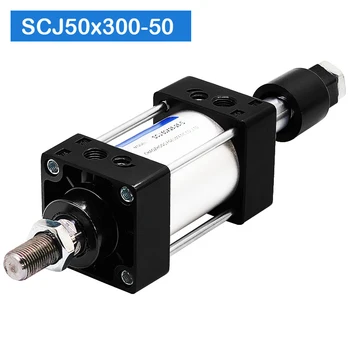 Aukštos Kokybės SCJ50X300-50 SC Pneumatiniu Cilindru Reguliuojamas Insulto Cilindro SCJ50 be magnetinio