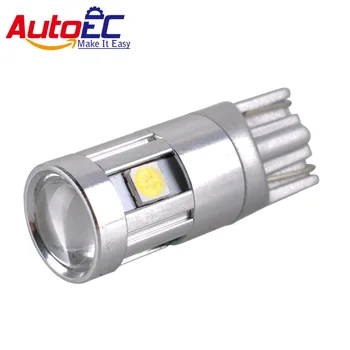 AutoEC 2x Super šviesus T10-3030-5SMD 12-24V auto pleišto lemputės automobilių licenciją plokštelės šviesos lempa DC12-24V #