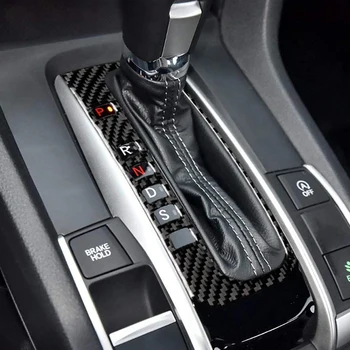 Automobilio Anglies Pluošto Pavarų Perjungimo Langelį Skydelio Dangtelį Apdaila 10 Gen Honda Civic 2016 - 2020 Dekoratyviniai Aksesuarai