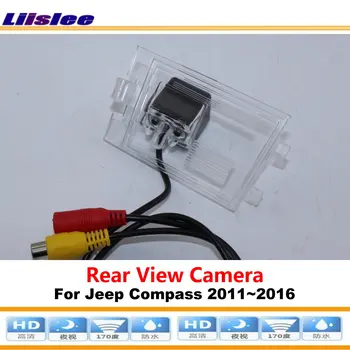 Automobilio Atbulinės Galinio vaizdo Kamera Jeep Compass 2011-2016 Suderinama Pradinį Ekraną RCA Adapteris HD 