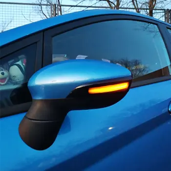 Automobilio LED Dinaminis Posūkio Signalo Lemputė Pusės galinio vaizdo Veidrodis Indikatorius Teka Indikatorių Lempa Ford Fiesta MK6 VI /UK MK7 B-Max
