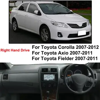 Automobilio prietaisų Skydelio Dangtelį Dirbtinis Pliušinis Brūkšnys Kilimėlis Toyota Corolla Axio Fielder 2007 - 2011RHD Auto neslidus Saulės Pavėsyje Padas