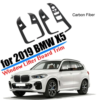 Automobilio Stilius už 2019 2020 BMW X5 Interjero Langų Keltuvai Kontrolės Valdyba Apdaila Padengti ABS Plastiko, Anglies Pluošto Priedai