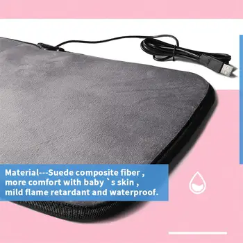 Automobilių Sėdynės Padengti Šildymo USB Automobilinis Kūdikio Anglies Pluošto Veidrodėliai Šildomos Sėdynės Padengti Šildymo Pagalvėlė Šilčiau Padas Rūšių Vaikams