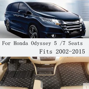 Automobilių Užsakymą Kojų Kilimėliai 3D Prabangus Odinis Automobilių Kilimėliai Tinka Honda Odyssey 5 /7 Sėdimos vietos 2002-2004/2005-2008/2009--Iki