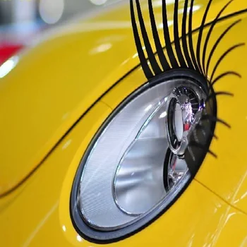 Automobilių Žibintų Blakstienų Automobilių 3D Mielas Medžiagos Blakstienoms Automobilių Netikrų Blakstienų Lipdukas Electric Eye Už 