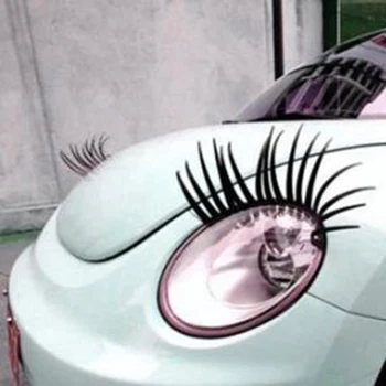 Automobilių Žibintų Blakstienų Automobilių 3D Mielas Medžiagos Blakstienoms Automobilių Netikrų Blakstienų Lipdukas Electric Eye Už 