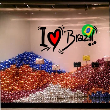 Aš Myliu Brazilija Brazilija Sienos Vinilo Lipdukai Lipdukas Dekoras Miegamasis Įvykio Vestuvių Dizainas, Nuimamas Mados Dizaino
