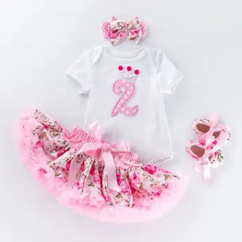Baby 2 Metų Amžiaus Suknelė Kūdikių Dress Bowknot Gėlių Suknelės Nėriniai Inscenizacija Šalis Vestuvių Gėlių Mergaitė Tutu Suknelė