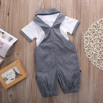 Baby Kūdikių Vaikų Berniukų Drabužiai marškinėliai Topai + Kelnės Jumpsuit 2VNT Komplektas Komplektai