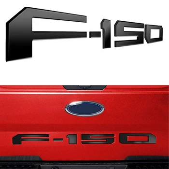 Bagažinės Įdėklai Laiškai Ford F150 2018-2019, 3D Iškėlė & Stiprūs Lipdukai, Lipnios Raidės, bagazines dangtis Emblemų Įdėklai Raidės M