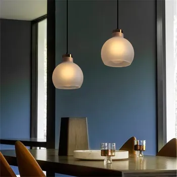 BANGERK Loft Stiliaus Ketaus Stiklo Kabo Lempa Kūrybos Ratą, Modernios LED Pakabukas Šviesos Namų Dekoro Apšvietimas Šviestuvai Hanglamp