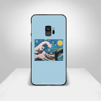 Bangos meno estetika jūros Telefono Case Cover For Samsung Galaxy A10 A20 A30 E A40 A50 A51 A70 A71 J 5 6 7 8 S juoda bamperis silikono