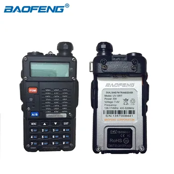 Baofeng UV 5RT Walkie Talkie Du Būdu Radijo dviejų dažnių VHF UHF CB Radijo amador Medžioklės FM siųstuvas-imtuvas UV-5RT Interphone