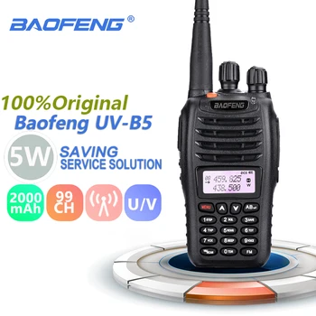 Baofeng UV-B5 Walkie Talkie 5W UHF&VHFSMA-F Dual Band Lengvi Nešiojamieji Kumpis Radijo Stotis UVB5 B5 Hf Transiveris Profesinės