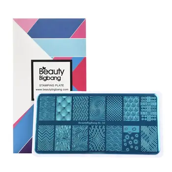 BeautyBigBang Spaudos Plokštės Dryžuotas Geometrinių raštų Nagų Dailės Priemonės 
