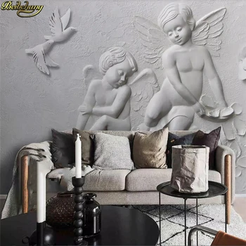 Beibehang Užsakymą tapetai 3D iškilumo little angel skraidančių balandžių fono sienos dokumentų namų dekoro papel de parede