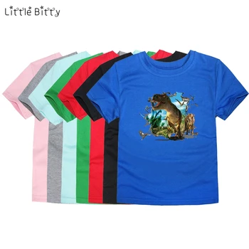 Berniukų-dinozaurų t marškinėliai, vaikiški marškinėliai kūdikiui, mergaitėms, vaikams, sportinius marškinėlius, vaikų trumpomis rankovėmis drabužius 2-14 berniukai