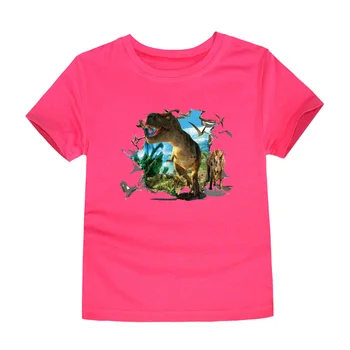 Berniukų-dinozaurų t marškinėliai, vaikiški marškinėliai kūdikiui, mergaitėms, vaikams, sportinius marškinėlius, vaikų trumpomis rankovėmis drabužius 2-14 berniukai